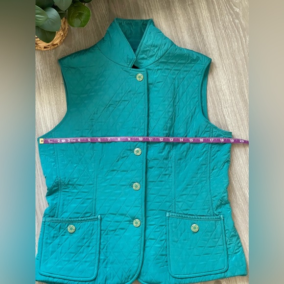 Talbots Quilted Teal Vest - Picture 10 of 11